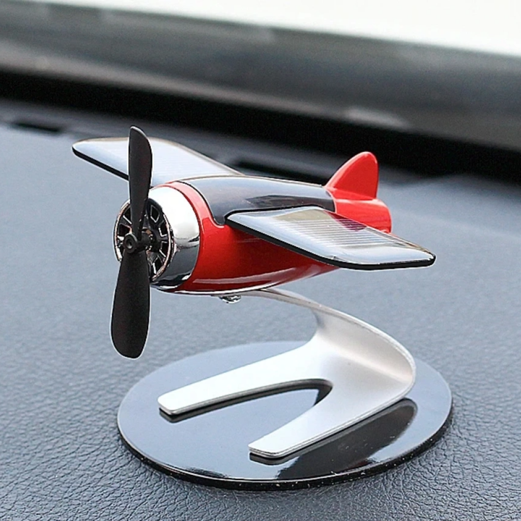 Solar-Powered Airplane-Themed Car Air Freshener