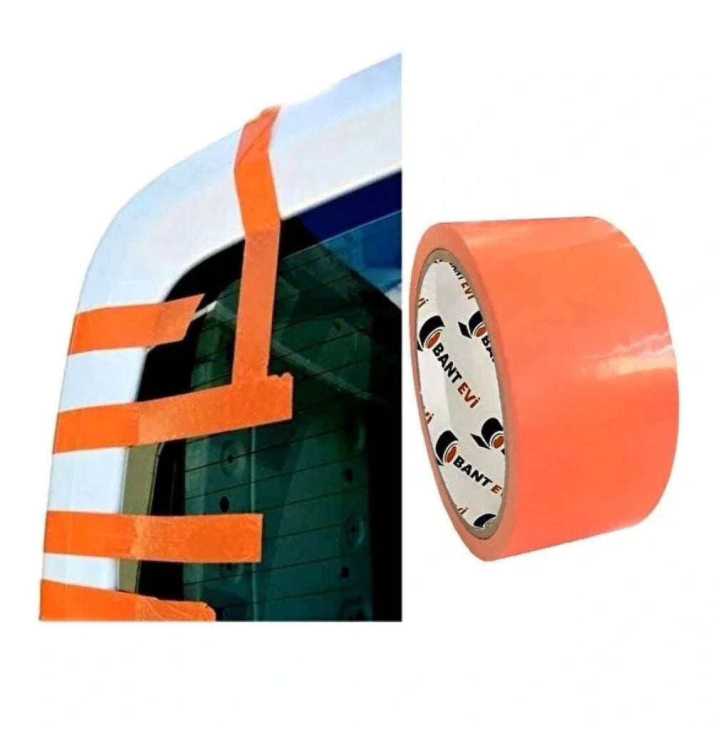 Turuncu Cam Bandı 5CM Montaj Bandı Güçlü Yapışkanlı Oto Cam Sabitleme Bandı