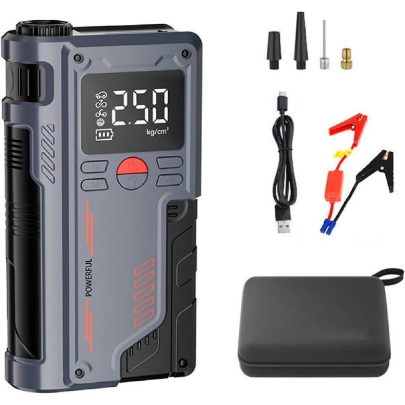 4’ü 1 Arada Akü Takviye Cihazı ve Hava Kompresörü – 1000A Jump Starter, 150 PSI Şarjlı Kompresör Powerbank