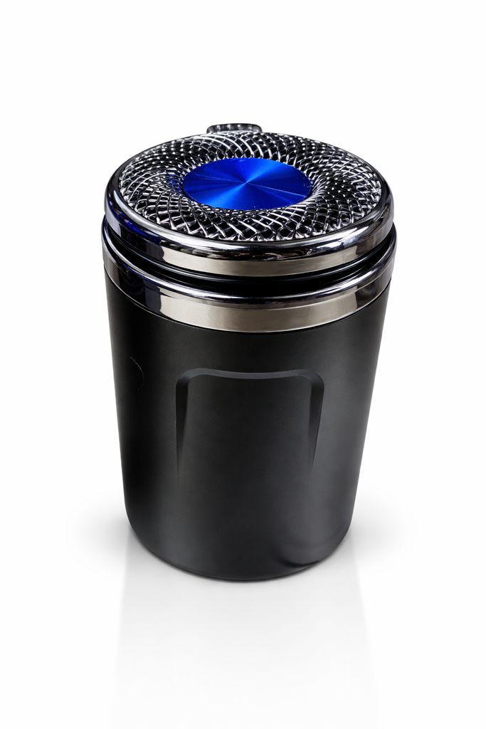 Lüks Araç İçi Küllük Premium Metalize Işıklı Model