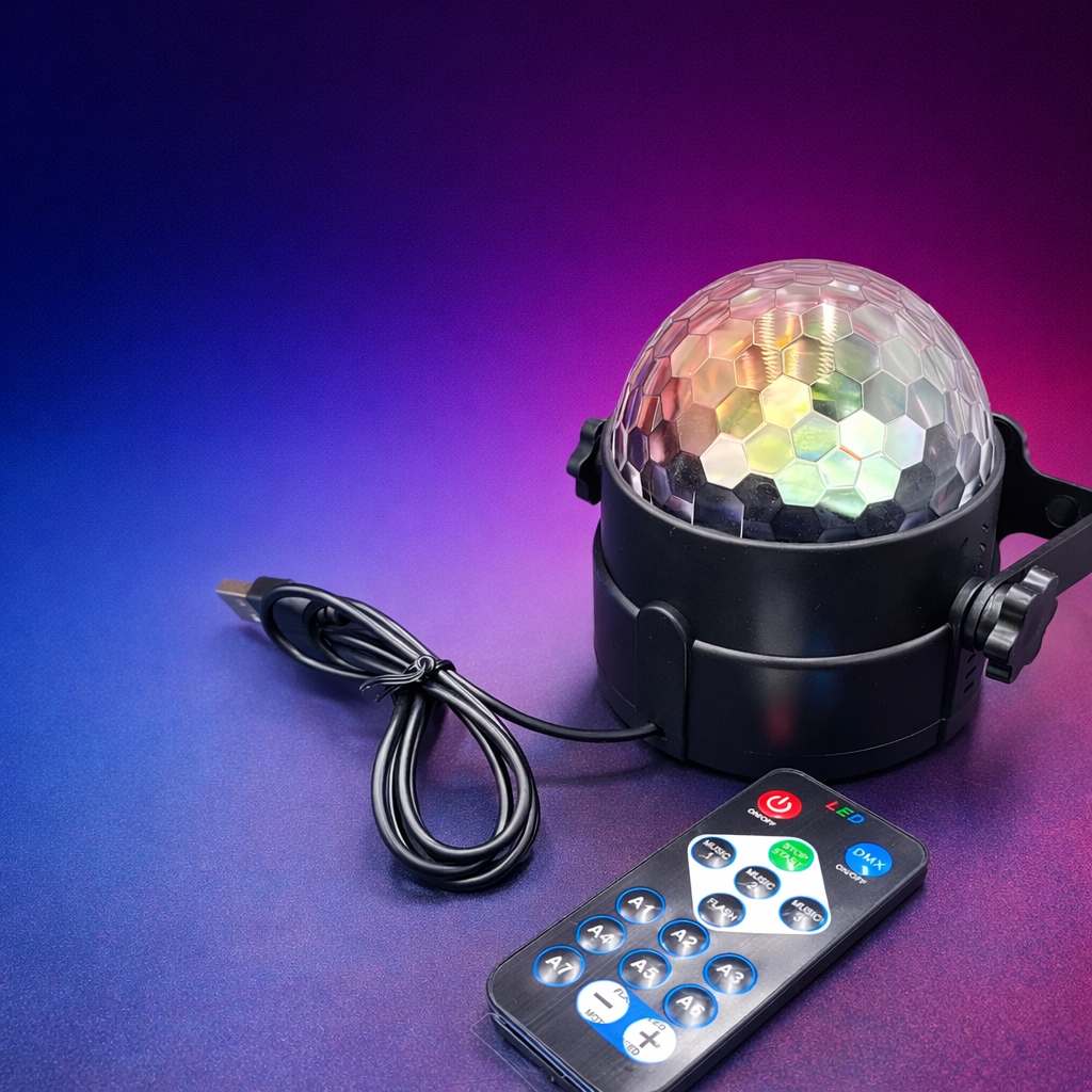Disko Topu Büyük Boy Kumandalı Usb Girişli