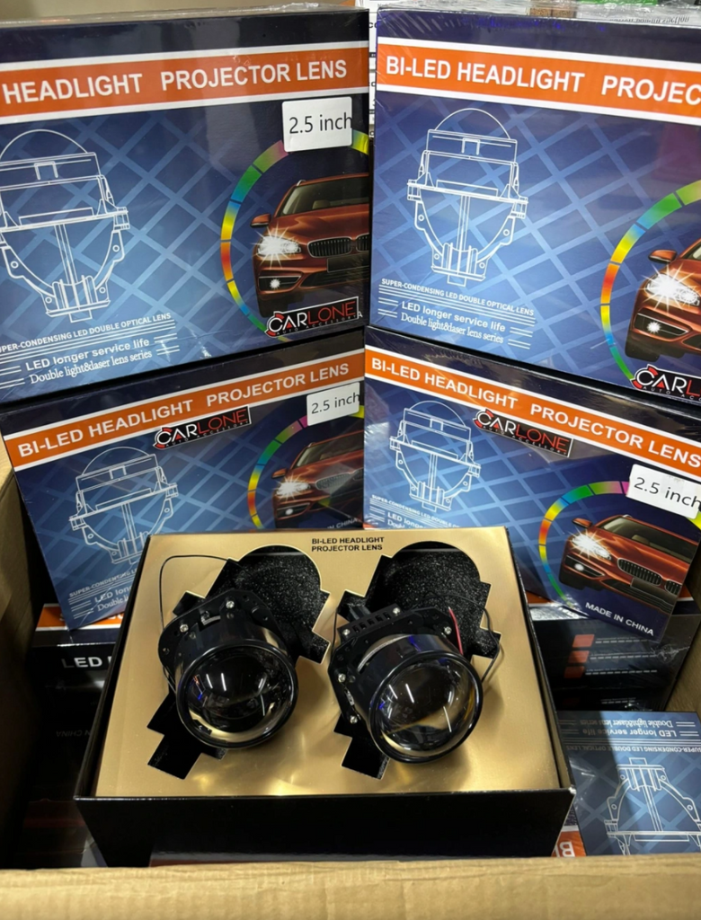 LED Projector 2.5 İnch Mercek Far | Güçlü ve Net Aydınlatma