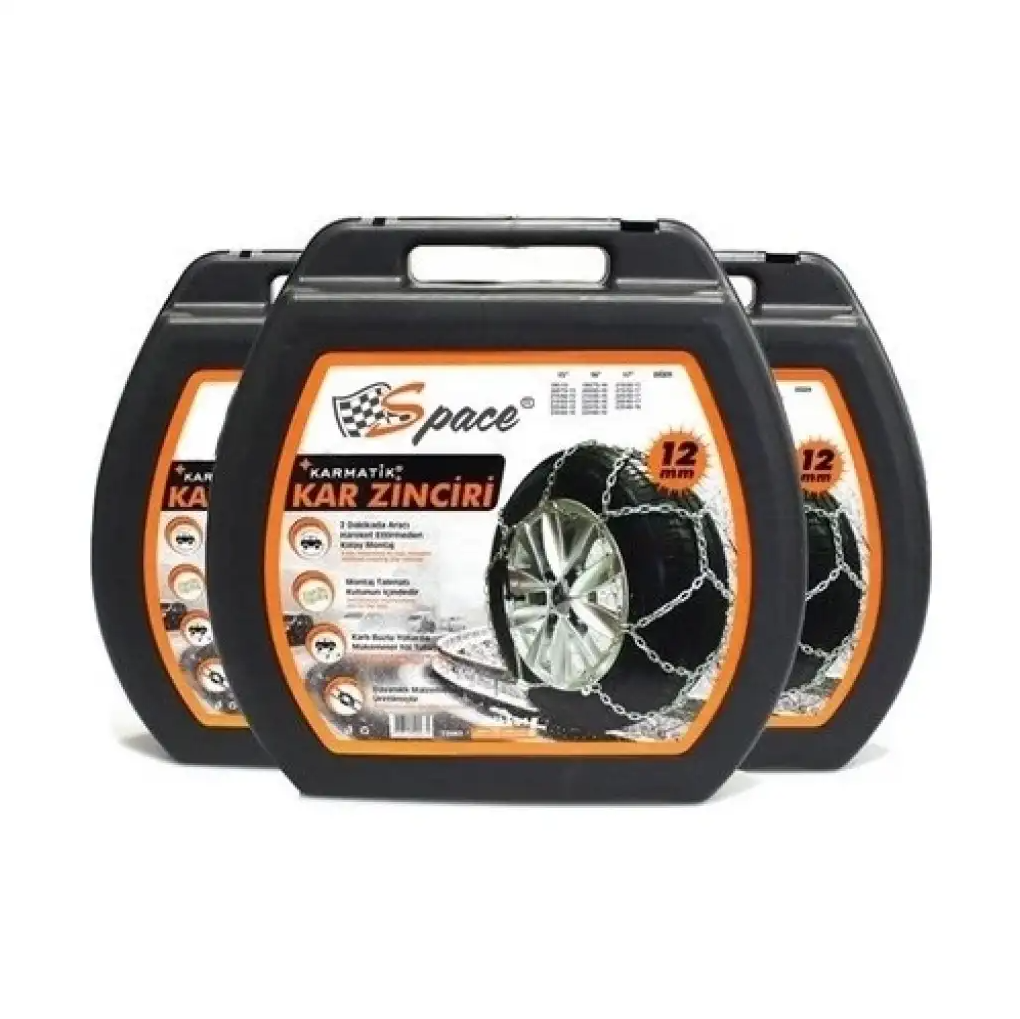 225X35XR18 Lastik Uyumlu Kar Zinciri-Ultra Dayanıklı Demir