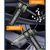 MPIA 8 in 1 Turbo Araç Süpürgesi | Kablosuz Güçlü Çekim | Çok Başlıklı Oto Temizlik Seti