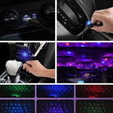 Sese Duyarlı USB Araç İçi Ambiyans Işığı RGB LED Mini Disko Lamba