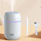 Araç İçi Nemlendirici Çiçekli Model H2o Rgb Kablolu Beyaz Buhardanlık