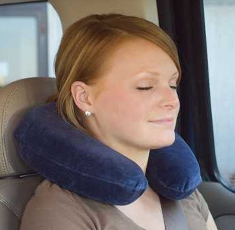 Araç Boyun ve Seyahat Yastığı – Şişme, Taşınabilir, Konforlu Boyun Destek Yastığı