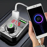 QC 3.1A & 23W PD Hızlı Şarjlı Bluetooth FM Transmitter | USB & TF Kart Destekli Araç İçi Müzik ve Handsfree Görüşme Cihazı