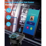 QC 3.1A & 23W PD Hızlı Şarjlı Bluetooth FM Transmitter | USB & TF Kart Destekli Araç İçi Müzik ve Handsfree Görüşme Cihazı