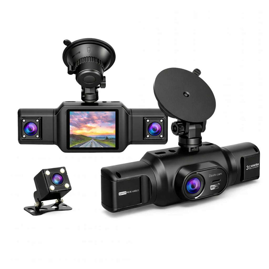 Carboon C311 WiFi 4 Kanal Araç İçi Kamera | Ön Arka İç Yan Kayıt | Gece Görüş & Park Modu