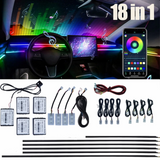 Araç İçi Ambiyans Led Profesyonel 64Renk Rgb App Kontrollu