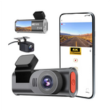 Carboon D28 WiFi 4K UHD Araç İçi Kamera | Ön Arka Çift Kanal | Gece Görüş & Park Modu