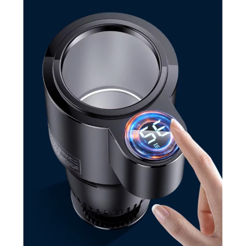 Araç İçi Isıtıcı & Soğutucu Bardak Tutucu | Dijital Ekranlı | 12V Oto Bardak Isıtıcı-Soğutucu