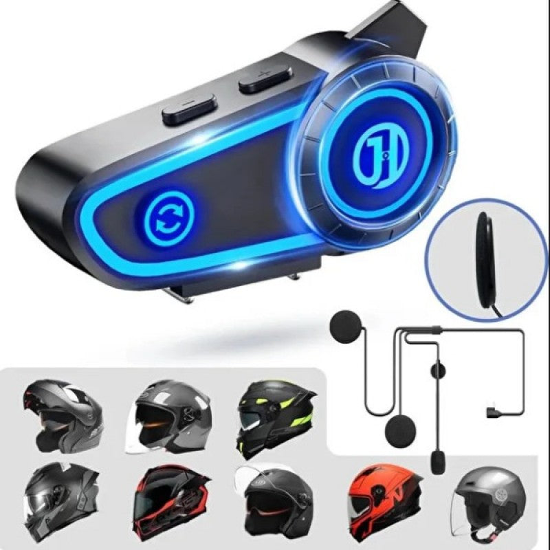 RGB Motosiklet Kask Kulaklığı – Bluetooth İnterkom Uyumlu, Gürültü Azaltmalı, LED Işıklı