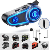 RGB Motosiklet Kask Kulaklığı – Bluetooth İnterkom Uyumlu, Gürültü Azaltmalı, LED Işıklı