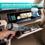 Air Blower Kablosuz Araç Süpürgesi | 12.000 Pa Güçlü Emiş | 2000 mAh Şarjlı El Süpürgesi ve Hava Üfleme