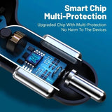 6 Portlu Dijital Göstergeli Hızlı Araç Şarj Cihazı – 4 USB + 2 Type-C Fast Charging