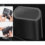 Araba Çöp Kutusu Kapaklı Organize | Siyah Renk | Araç İçi Düzenleyici Çöp Kovası