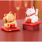 Güneş Enerjili Şans Kedisi (Maneki Neko) – Sallanan Bereket Getiren Dekoratif Figür