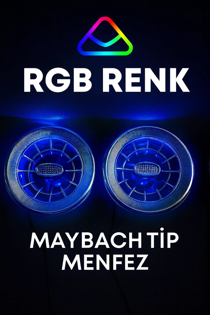 Mercedes Maybach Tip RGB Işıklı Klima Menfezi | Ortam Aydınlatmalı LED Havalandırma Çıkışı | 1 Adet